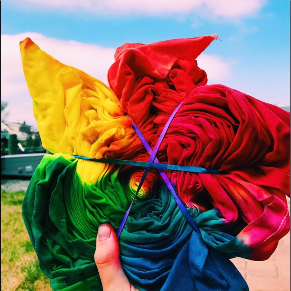 Beautiful tie-dye tapestry